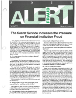 FDIC Fraud Alert Volume 1 Number 4 Spring 1992