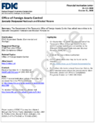 Office of Foreign Assets Control Specially Designated Nationals and Blocked Persons