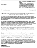 Joint ReleaseAgencies Provide Additional Information to Encourage Financial Institutions to Work with Borrowers Affected by COVID19