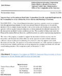 Joint ReleaseAgencies Issue an Exception on Real Estate Transactions from the Appraisal Requirements for Transactions in Areas Affected by Severe Storms and Flooding in Louisiana