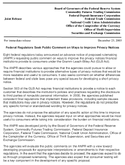 Federal Regulators Seek Public Comment on Ways to Improve Privacy Notices