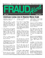 FDIC Fraud Alert Volume 5 Number 2 Autumn 1995