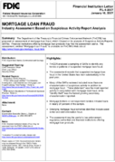 Mortgage Loan Fraud Industry Assessment Based on Suspicious Activity Report Analysis