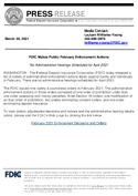 FDIC Makes Public February Enforcement Actions