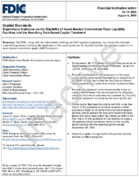 Capital Standards Supervisory Guidance on the Eligibility of AssetBacked Commercial Paper Liquidity Facilities and the Resulting RiskBased Capital Treatment