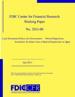 Local Economic Effects of a GovernmentOwned Depository Institution Evidence from a Natural Experiment in Japan