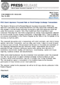 FDIC Board Approves Proposed Rule on Retail Foreign Exchange Transactions