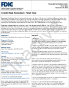 Credit Risk Retention Final Rule