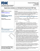Supervisory Guidance on Multiple RePresentment NSF Fees
