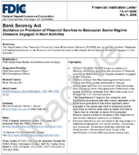 Bank Secrecy Act Guidance on Provision of Financial Services to Belarusian Senior Regime Elements Engaged in Illicit Activities