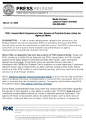 FDIC Insured Bank Deposits are Safe Beware of Potential Scams Using the Agencys Name