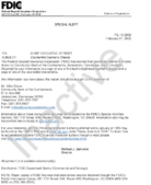 Special Alert Counterfeit Cashiers Checks