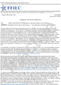 Regulatory Capital Reporting Changes Teleconference Scheduled for February 25