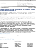 Joint ReleaseAgencies Issue Final Community Reinvestment Act Rule to Implement Provision of Higher Education Opportunity Act