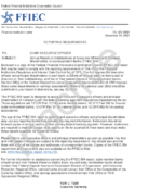 Reporting Requirements Annual Report on Indebtedness of Executive Officers and Principal Shareholders to Correspondent Banks FFIEC 004