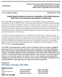 Joint ReleaseFederal Banking Agencies Announce Availability of 2019 Small Business Small Farm and Community Development Lending Data