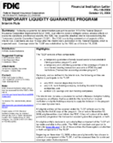 Temporary Liquidity Guarantee Program Interim Rule
