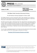 FDIC Makes Public December Enforcement Actions