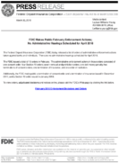 FDIC Makes Public February Enforcement Actions