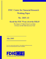 Should the FDIC worry about the FHLB the impact of federal home loan bank advances on the bank insurance fund