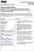 Regulatory Relief Guidance to Help Financial Institutions and to Facilitate Recovery in Areas of Nebraska Affected by Severe Storms Tornadoes and Flooding