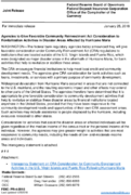 Joint ReleaseAgencies to Give Favorable Community Reinvestment Act Consideration to Revitalization Activities in Disaster Areas Affected by Hurricane Maria