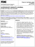 Supervisory InsightsJournal Summer 2011 Issue Now Available