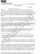 BANK REPORTS Reports of Condition and Income Call Report for Second Quarter 2003