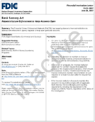 Bank Secrecy Act Requests By Law Enforcement to Keep Accounts Open
