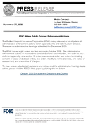 FDIC Makes Public October Enforcement Actions