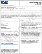 Revisions to Interagency Questions and Answers