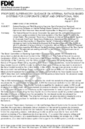 PROPOSED SUPERVISORY GUIDANCE ON INTERNAL RATINGSBASED SYSTEMS FOR CORPORATE CREDIT AND OPERATIONAL RISK Federal Banking and Thrift Regulatory Agencies Seek Comment on Proposed Supervisory Guidance on Internal RatingsBased Systems for Corporate Credit and on Operational Risk Advanced Measurement Approaches for Regulatory Capital