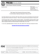 FDIC Makes Public December Enforcement Actions