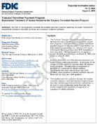 Examination Treatment of Assets Related to the Tobacco Transition Payment Program