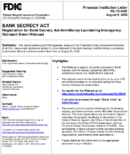 Registration for Bank Secrecy Act AntiMoney Laundering Interagency Outreach Event Webcast