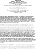 FDIC view on House of Representatives Bill HR 3461 The Financial Institutions Examination Fairness and Reform Act