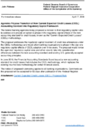 Joint ReleaseAgencies Propose Transition of New Current Expected Credit Losses CECL Accounting Standard into Regulatory Capital Framework