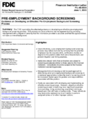 PreEmployment Background Screening Guidance on Developing an Effective PreEmployment Background Screening Process