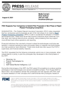FDIC Requests Four Companies to Submit Pilot Proposals in Next Phase of Rapid Phased Prototyping Competition
