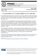 FDIC Issues March List of Banks Examined For CRA Compliance