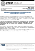 FDICs Board of Directors Approves Global Settlement Involving Washington Mutual Inc Bankruptcy