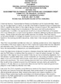 Federal Deposit Insurance Reform Recommendations for Change FDIC view