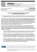 How to Get a Good Nights Sleep with FDIC Insurance Answers to Common QuestionsOther Topics in the Latest FDIC Consumer News Include Fixing a Frozen Home Equity Line Avoiding Phone and Fax Fraud and Going Green When Saving and Borrowing Money