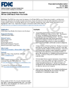 Supervisory Insights Journal Winter 2005 Issue Now Available
