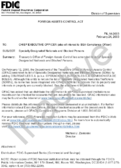 FOREIGN ASSETS CONTROL ACT Specially Designated Nationals and Blocked Persons