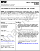 Consolidated Reports of Condition and Income