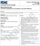 Bank Secrecy Act  The SAR Activity Review by the Numbers November 2008 Issue