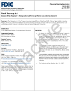 Bank Secrecy Act Banco Delta Asia Sarl  Designation of Primary Money Laundering Concern