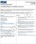 Consolidated Reports of Condition and Income