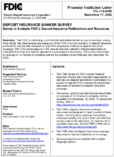 Survey to Evaluate FDICs Deposit Insurance Publications and Resources
